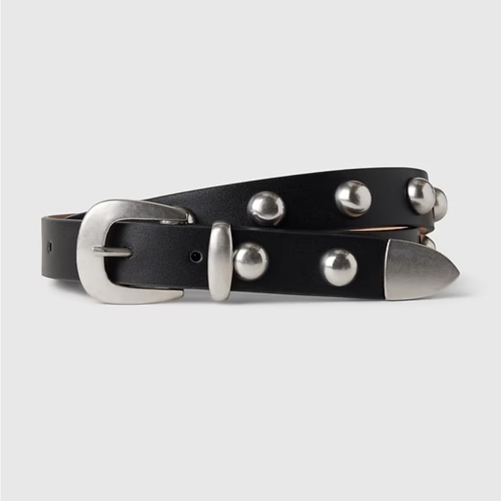 Gap Vegan Leather Studded Black Belt